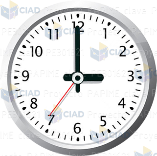 Reloj marcando las 3
