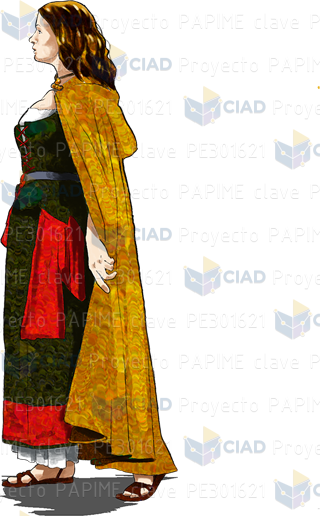 Chica medieval de perfil