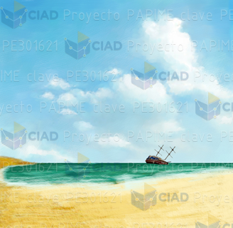 Playa con barco