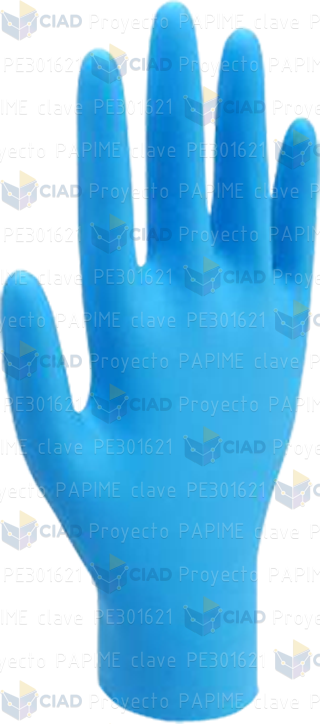 Guante derecho azul