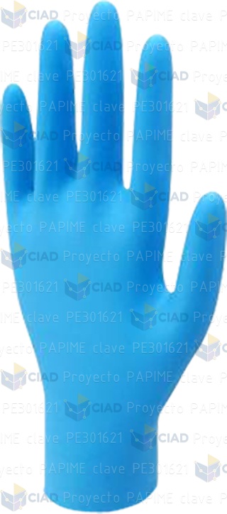 Guante izquierdo azul