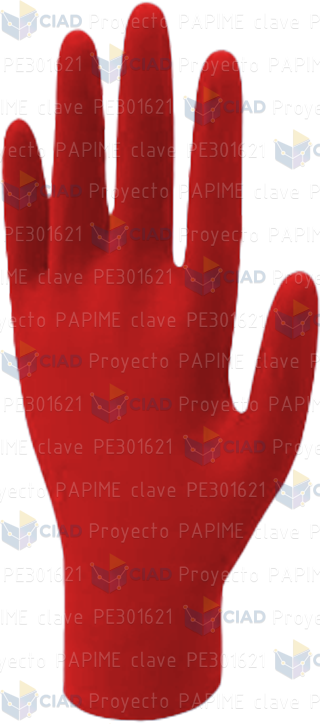 Guante izquierdo rojo