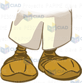 Pantalón y zapatos de caricatura